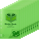 Spirax P121 Binder Book 8mm Ruled 96 Pages A4 Green Pre-Punched Pack 10 56121P (10 Pack) - SuperOffice