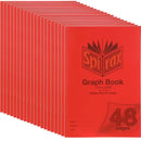 Spirax P130 Graph Book 10mm Grid 48 Page A4 Red 20 Pack 56130P (20 Pack) - SuperOffice