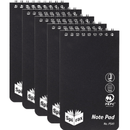 Spirax P541 Reporters Notebook Spiral Bound Top Open 96 Page 87x147mm Black Pack 5 5524100 (5 Pack) - SuperOffice