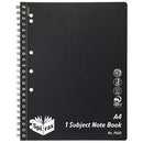 Spirax P600 1-Subject Notebook Spiral Bound 200 Page A4 Black 5660000 - SuperOffice