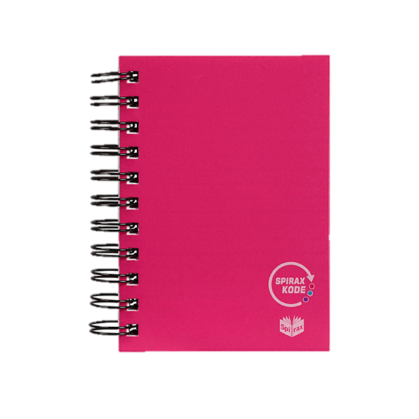 Spirax P962 Kode Solid Notebook Spiral Bound 400 Page 148x105mm Pink 56962P - SuperOffice