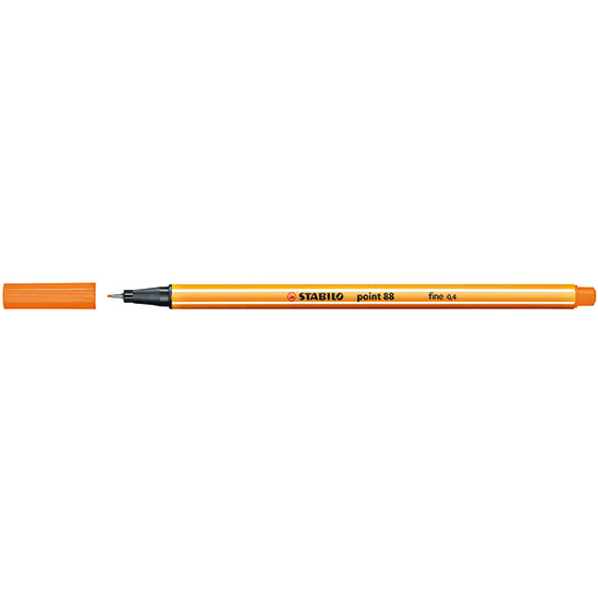 Stabilo 88 Point Fineliner Pen Fine Orange Box 7 0342720 (Box 7) - SuperOffice