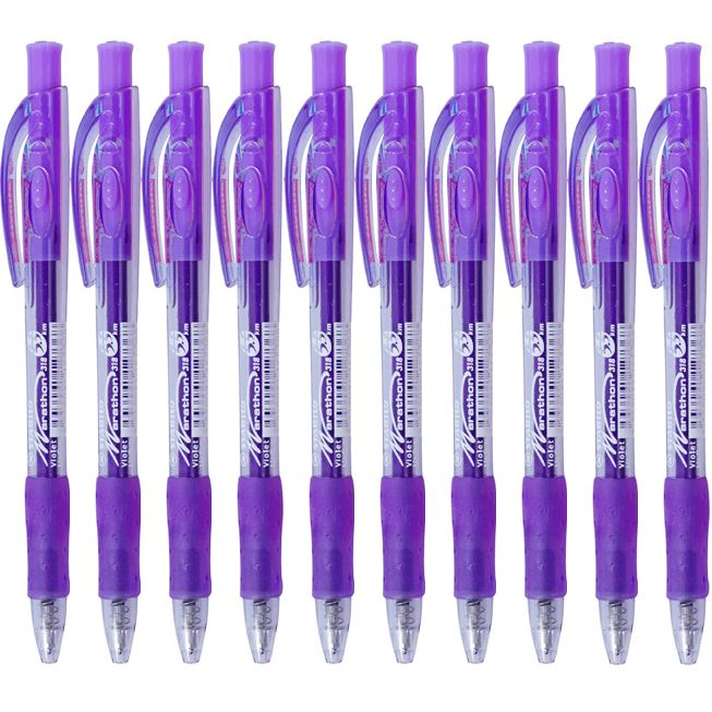 Stabilo Marathon 318 Ballpoint Pen Medium Purple Box 10 0320360 (Box 10) - SuperOffice