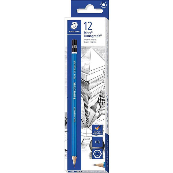 Staedtler 100 Mars Lumograph Pencils Hb Box 12 100-HB - SuperOffice