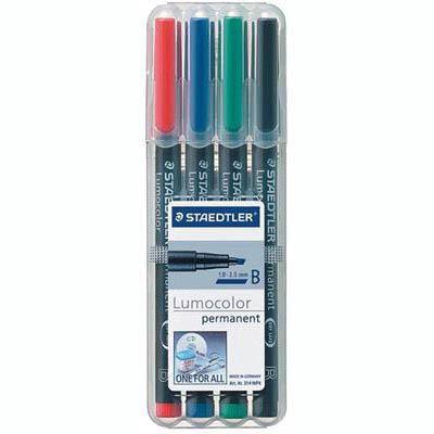 Staedtler 314 Lumocolor Permanent Marker Broad Wallet 4 314WP4 - SuperOffice