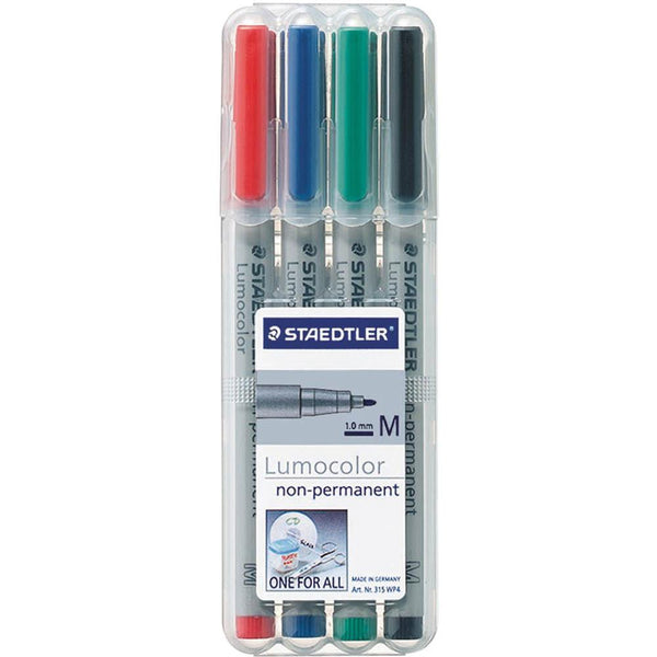 Staedtler 315 Lumocolor Non-Permanent Marker Medium Wallet 4 315 WP4 - SuperOffice