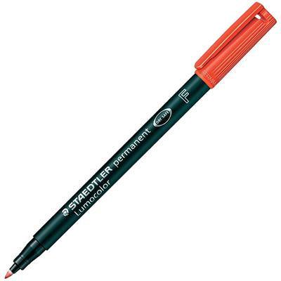 Staedtler 318 Lumocolor Permanent Marker Pen Fine Red 318-2 - SuperOffice