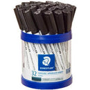 Staedtler 341 Lumocolor Compact Whiteboard Marker Bullet Black Tub 32 341-9 KP32 - SuperOffice