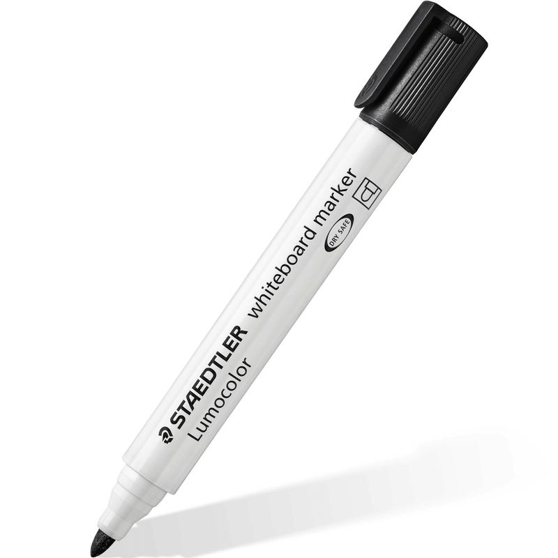 Staedtler 351 Lumocolor Whiteboard Marker Bullet Point Black Box 10 351-9 (Box 10) Black - SuperOffice