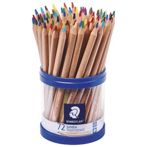 Staedtler Natural Jumbo Triangular Coloured Pencils 72 Pieces 1280N KP72 - SuperOffice