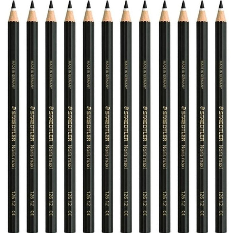 Staedtler Noris Club Maxi Learner Coloured Pencils Black Pack 12 126129 - SuperOffice