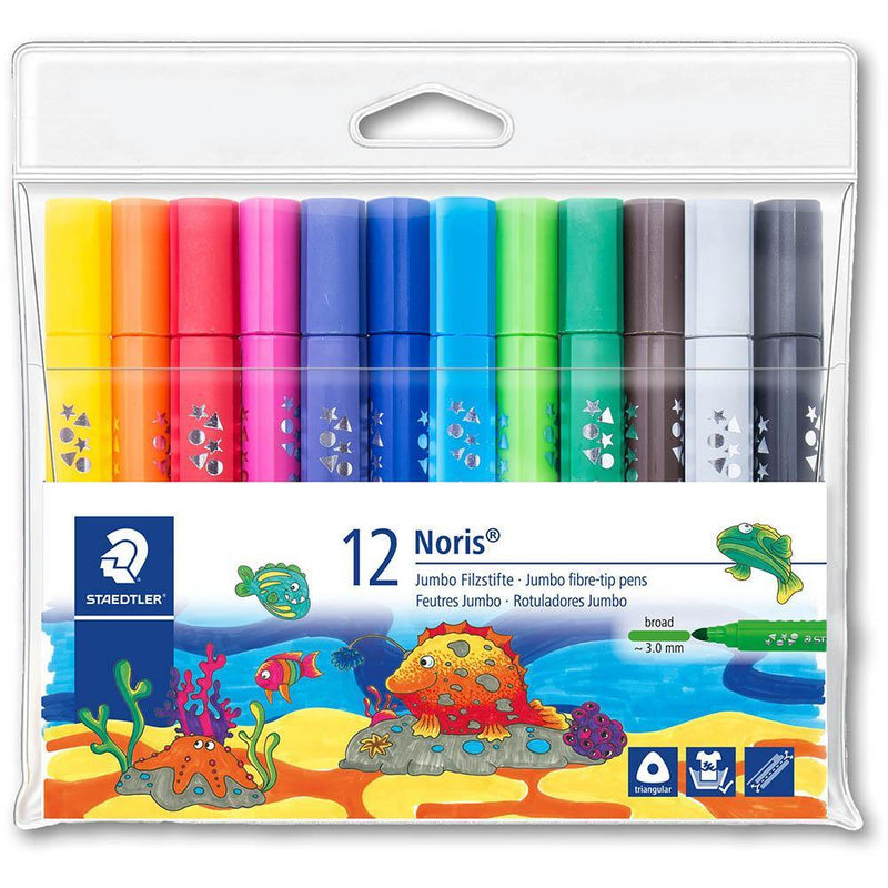 Staedtler Noris Club Triangular Fibre Tip Pens 3Mm Pack 12 328-B WP12 - SuperOffice