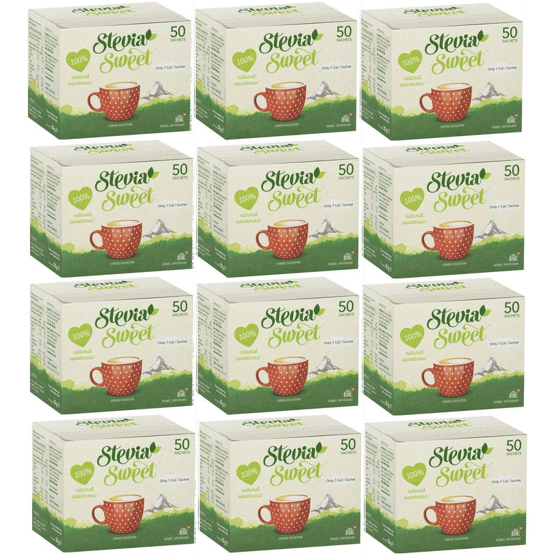 Stevia Sweet Granulated Sweetener 50 Sachets Box of 12 7610211149028 - SuperOffice