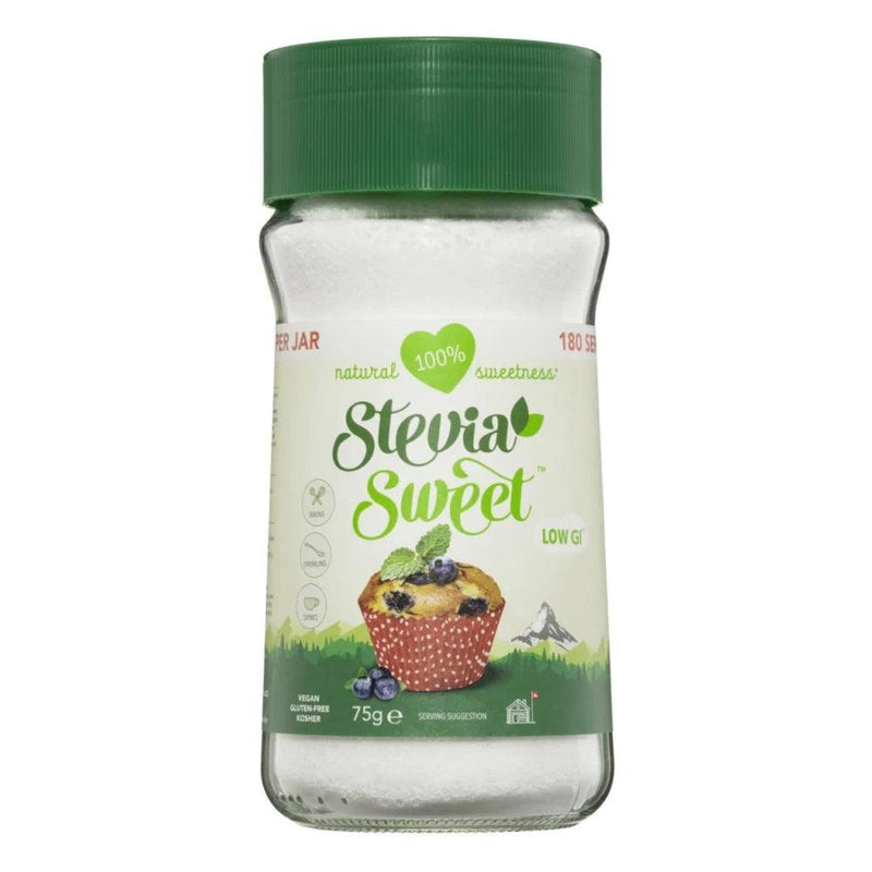 Stevia Sweet Granulated Sweetener Jars 75g Box of 6 07610211149219 - SuperOffice