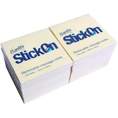 Stick On Notes 100 Sheets 76 X 76Mm Yellow Pack 12 100852311 - SuperOffice