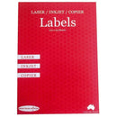 Stock Forms 1UP Inkjet Laser Labels A4 Fluoro Orange 100 Sheets A4/1F Orange - SuperOffice