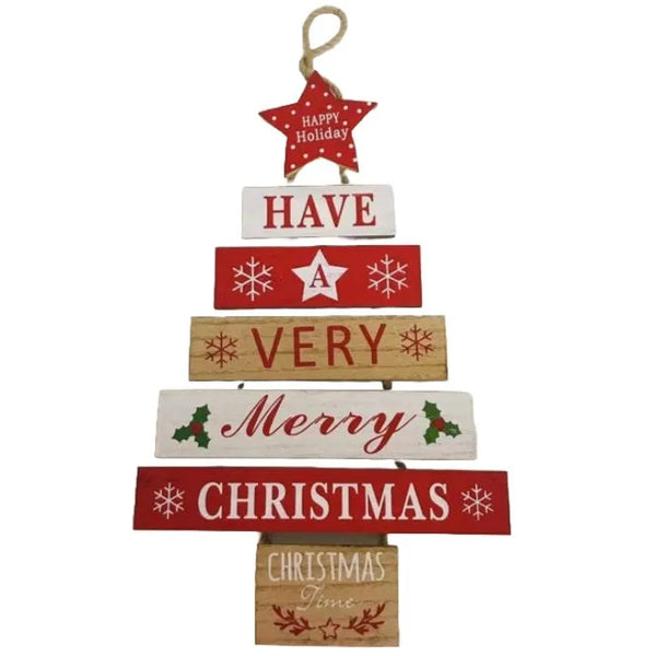 SuperOffice Xmas Hanging Sign Have a Very Merry Christmas 41x21cm XM111140 - SuperOffice