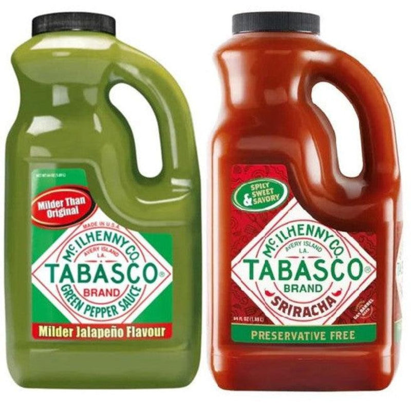 Tabasco Duo Set Green Pepper + Sriracha Hot Chilli Sauce 1.89L Pack 2 GREENPEPPER/SRIRACHA1.89L - SuperOffice