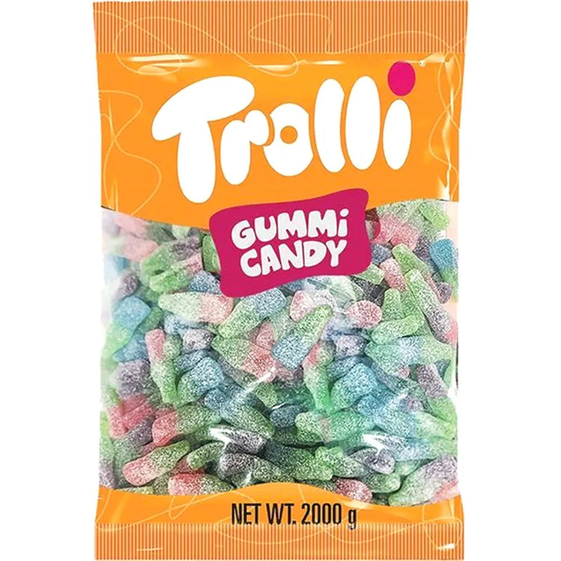 Trolli Fizzy Soda Soft Drink Bottles Lollies Candy 2kg Bag 6 Pack Bulk 689587 (6 Bags) - SuperOffice