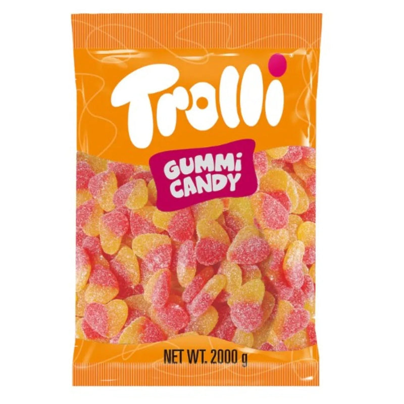 Trolli Sour Peach Heart Lollies Candy 2kg Bag 6 Pack Bulk 473716 (6 Pack) - SuperOffice