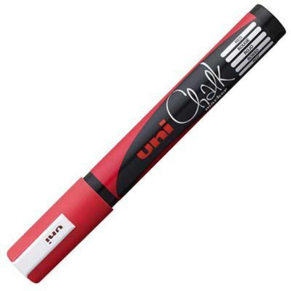 Uni-Ball Chalk Marker Bullet Tip 2.5Mm Red 6 Pack PWE5MR - SuperOffice