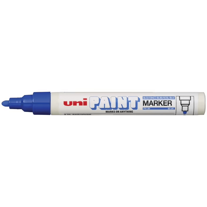 Uni-Ball PX-20 Paint Marker Bullet Tip 2.2mm Blue UNI PX20 Box 12 PX20BL (Box 12) - BLUE - SuperOffice