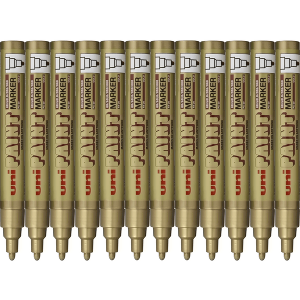 Uni-Ball PX-20 Paint Marker Bullet Tip 2.2mm Gold UNI PX20 Box 12 PX20GD (Box 12) - GOLD - SuperOffice