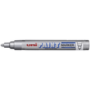 Uni-Ball PX-20 Paint Marker Bullet Tip 2.2mm Silver UNI PX20 Box 12 PX20S (Box 12) - SILVER - SuperOffice