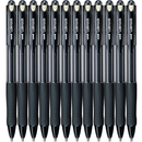 Uni-Ball SN-100 Laknock Retractable Ballpoint Pen Broad 1.4mm Black Box 12 SN100BBK (1.4mm Black Box 12) - SuperOffice