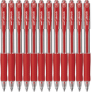 Uni-Ball SN-100 Laknock Retractable Ballpoint Pen Fine 0.7mm Red Box 12 SN100FR (0.7mm Red Box 12) - SuperOffice