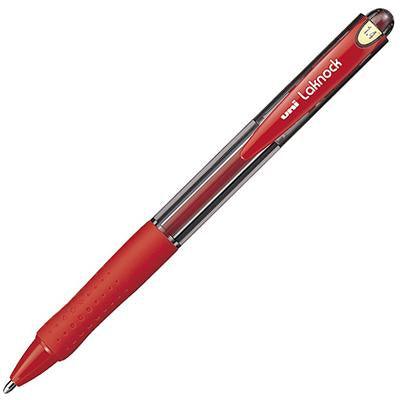 Uni-Ball Sn100 Laknock Retractable Ballpoint Pen Broad 1.4Mm Red SN100BR - SuperOffice