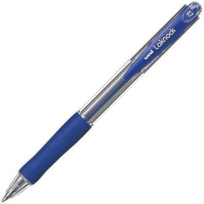 Uni-Ball Sn100 Laknock Retractable Ballpoint Pen Fine 0.7Mm Blue SN-100FBL - SuperOffice