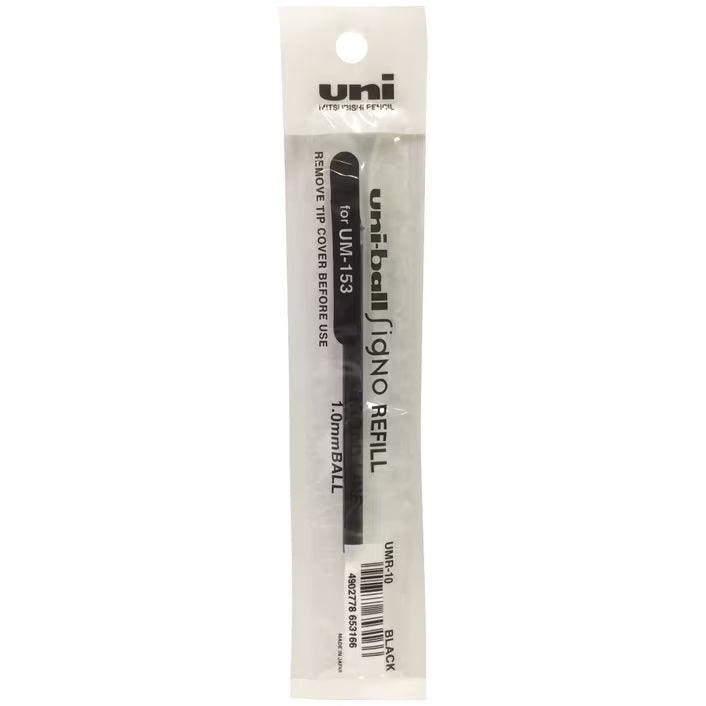 Uni-Ball UMR10 Signo Gel Ink Pen Refill 1.0mm Black 12 Pack UMR10BK (12 Pack) - SuperOffice