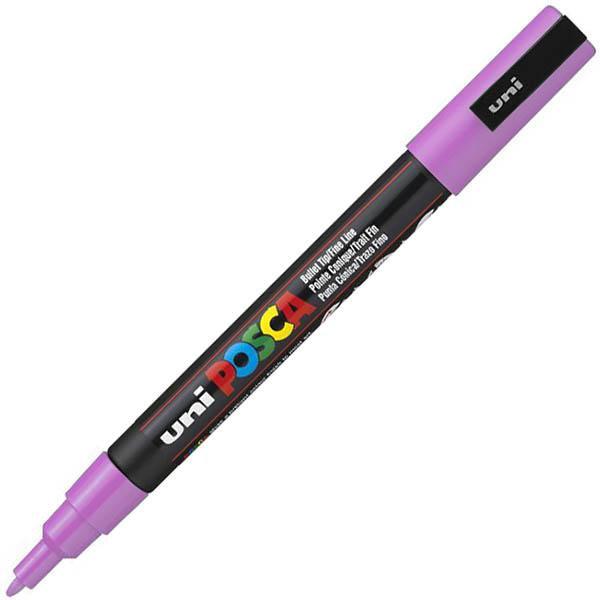 Uni Pc-3M Posca Poster Marker Fine Bullet Tip 1.3Mm Lilac PC-3MLV - SuperOffice