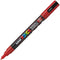 Uni Pc-3M Posca Poster Marker Fine Bullet Tip 1.3Mm Red PC3MR - SuperOffice