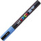 Uni Pc-3M Posca Poster Marker Fine Bullet Tip 1.3Mm Sky Blue PC-3MSB - SuperOffice