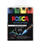 Uni Pc-7M Posca Poster Marker Medium Bullet Tip 4.5Mm Assorted Pack 4 PC7M4PASS - SuperOffice