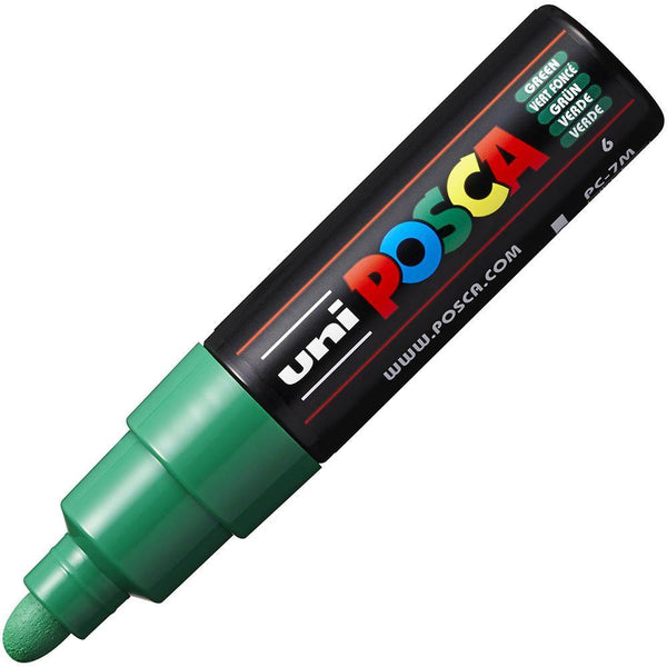 Uni Pc-7M Posca Poster Marker Medium Bullet Tip 4.5Mm Green PC-7MGN - SuperOffice