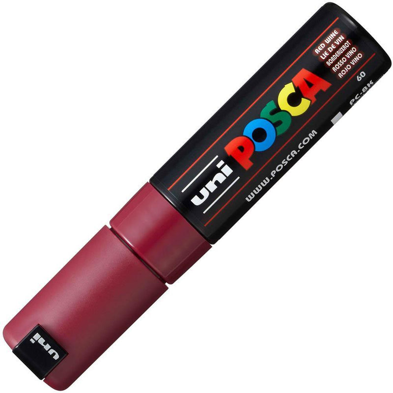 Uni Pc-7M Posca Poster Marker Medium Bullet Tip 4.5Mm Red Wine PC7MRW - SuperOffice