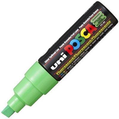 Uni Pc-8K Posca Poster Marker Broad Chisel Tip 8Mm Florescent Green PC8KFGN - SuperOffice