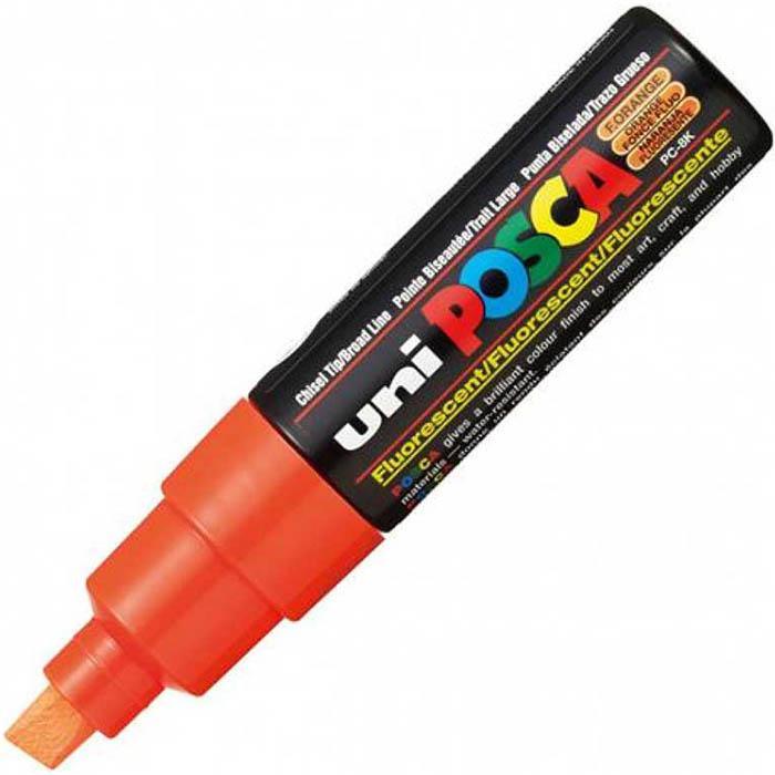 Uni Pc-8K Posca Poster Marker Broad Chisel Tip 8Mm Florescent Orange PC8KFO - SuperOffice