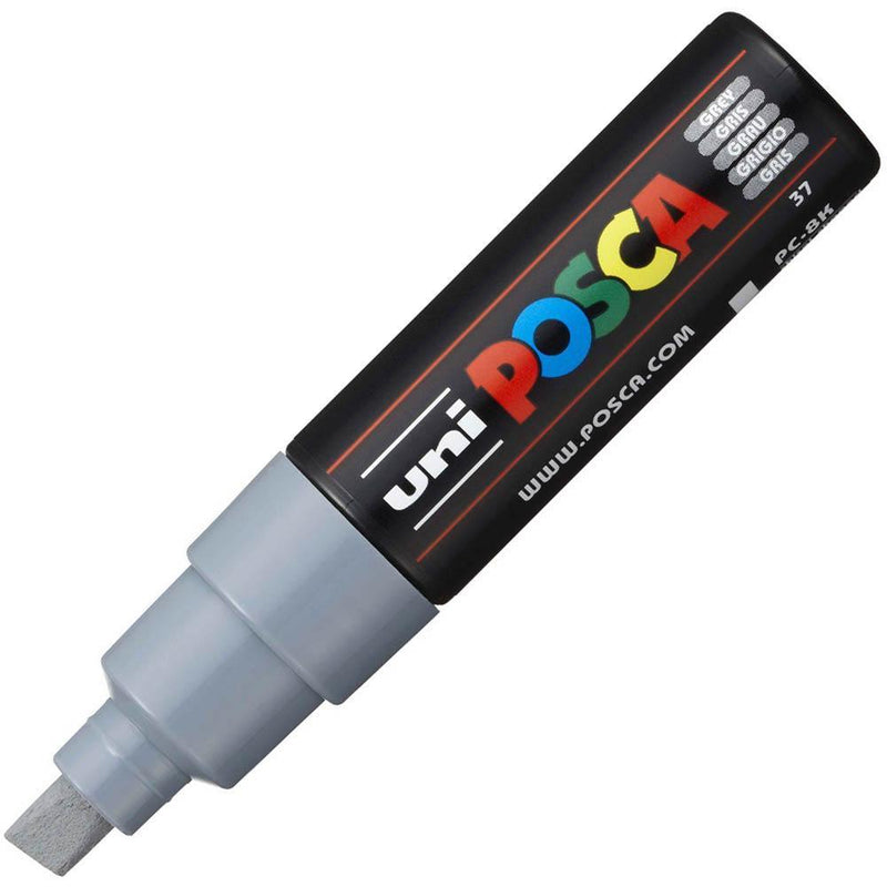 Uni Pc-8K Posca Poster Marker Broad Chisel Tip 8Mm Grey PC-8KGR - SuperOffice
