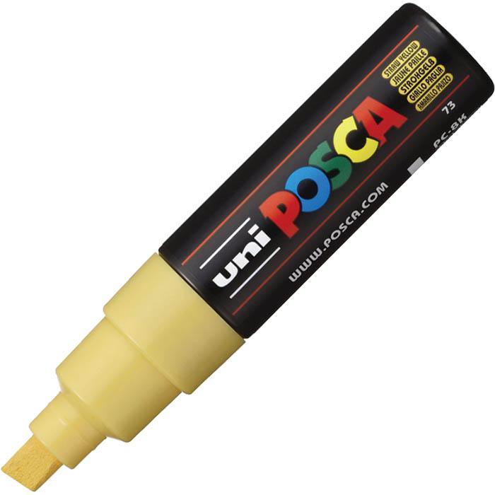 Uni Pc-8K Posca Poster Marker Broad Chisel Tip 8Mm Straw Yellow PC8KSY - SuperOffice