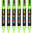 Uni Posca PC-5M Poster Marker Medium Bullet Tip 2.5mm Apple Green 6 Pack PC5MAG (6 Pack Apple Green) - SuperOffice