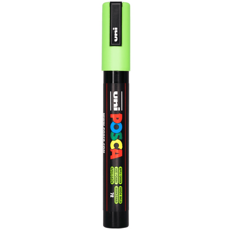 Uni Posca PC-5M Poster Marker Medium Bullet Tip 2.5mm Apple Green 6 Pack PC5MAG (6 Pack Apple Green) - SuperOffice