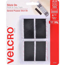 Velcro Brand Stick-On Hook And Loop Rectangles 25x50mm Black Pack 6 25542 - SuperOffice