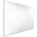 Visionchart Lumiere Magnetic Glassboard With Pen Tray 1200 X 1200Mm White VGB1212 - SuperOffice