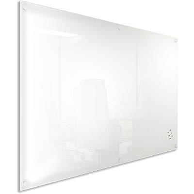 Visionchart Lumiere Magnetic Glassboard With Pen Tray 1500 X 1200Mm White VGB1512 - SuperOffice