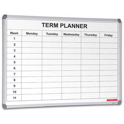 Visionchart Magnetic Whiteboard School Planner 1 Term 1200 X 900Mm VDT100 - SuperOffice