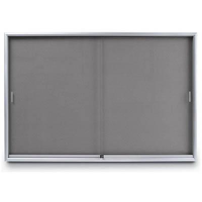 Visionchart Notice Case Sliding Door 2400 X 1200Mm Velour SGCFR5 - SuperOffice